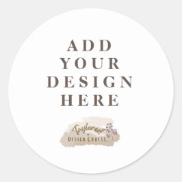 Personalizado Pegatina de redondeo clásico gráfico