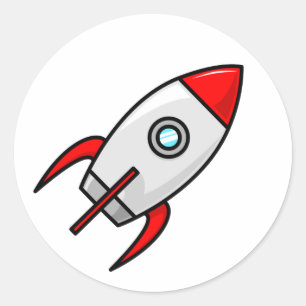 Personalizado Pegatina de Rocketship