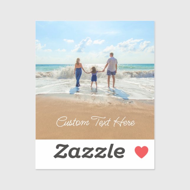 Personalizado Pegatina de texto de fotos Diseño de (Hoja)