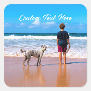 Personalizado Pegatina de texto de fotos sus fotos