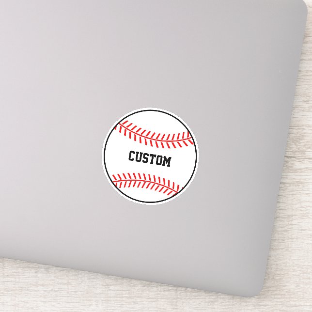 Personalizado pegatina de vinilo de béisbol (Detalle)