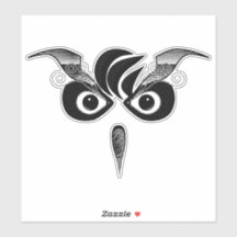 Personalizado Pegatina de Vinilo Lechuza Negra.