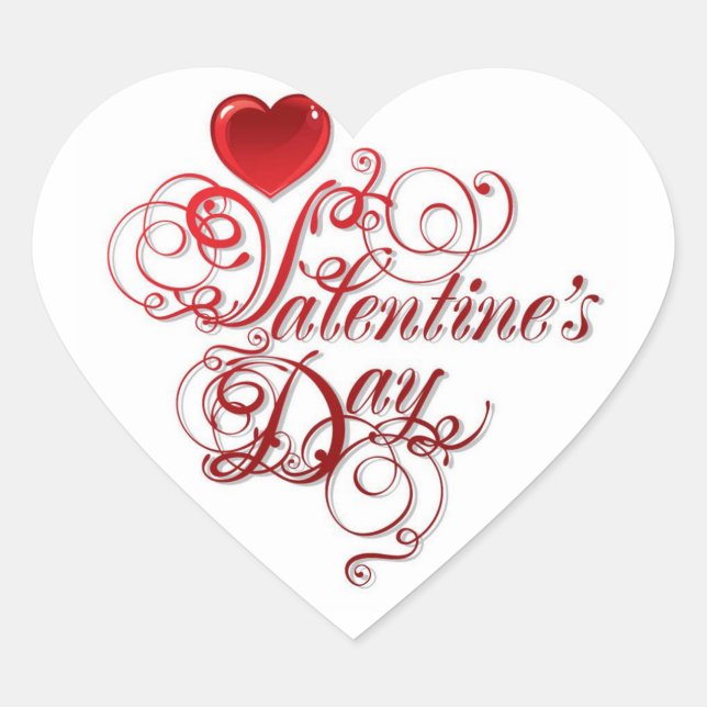 Personalizado Pegatina del corazón/Feliz Día de Sa (Anverso)