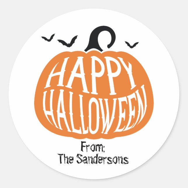 Personalizado Pegatina Halloween (Anverso)