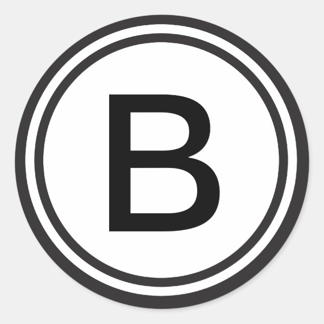 Personalizado pegatina monogramado inicial (Anverso)