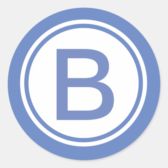 Personalizado pegatina monogramado inicial (Anverso)