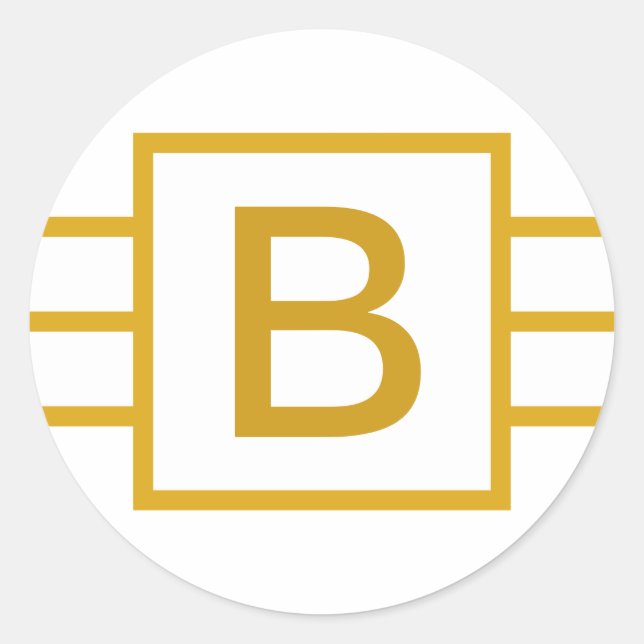 Personalizado pegatina monogramado inicial (Anverso)