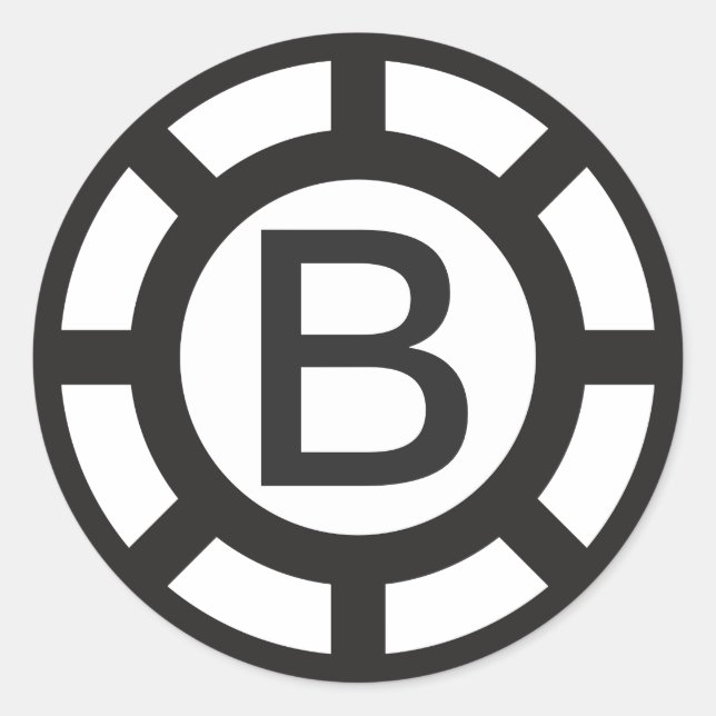 Personalizado pegatina monogramado inicial (Anverso)