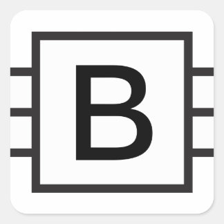 Personalizado pegatina monogramado inicial