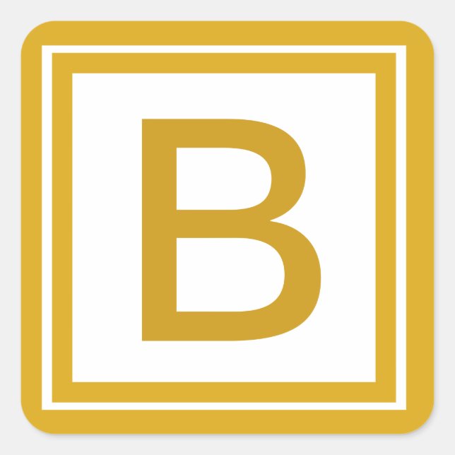 Personalizado pegatina monogramado inicial (Anverso)