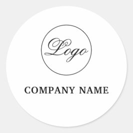 Personalizado Pegatina redondo clásico blanco
