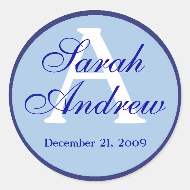 Personalizado Pegatinas de bodas elegantes 3 (Anverso)