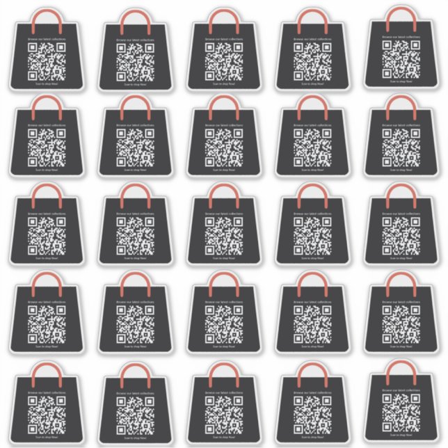 Personalizado Pegatinas de compra de código QR pro (Anverso)
