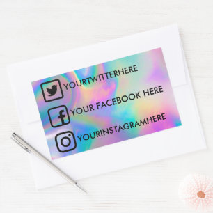 Personalizado Pegatinas de medios sociales Faux Ho