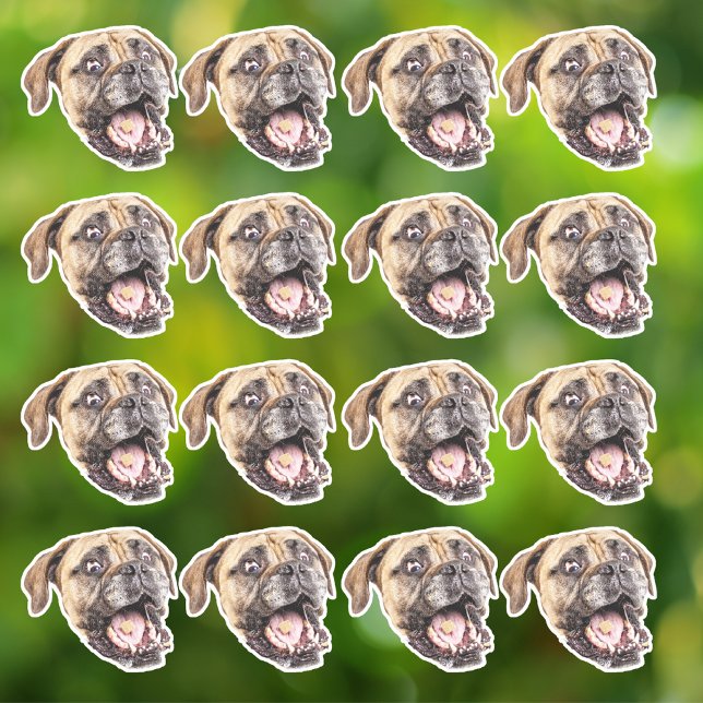 Personalizado Pegatinas de perros de cara personal (Subido por el creador)