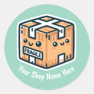 Personalizado Pegatinas frágiles para pequeñas emp