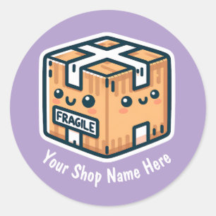 Personalizado Pegatinas frágiles para pequeñas emp