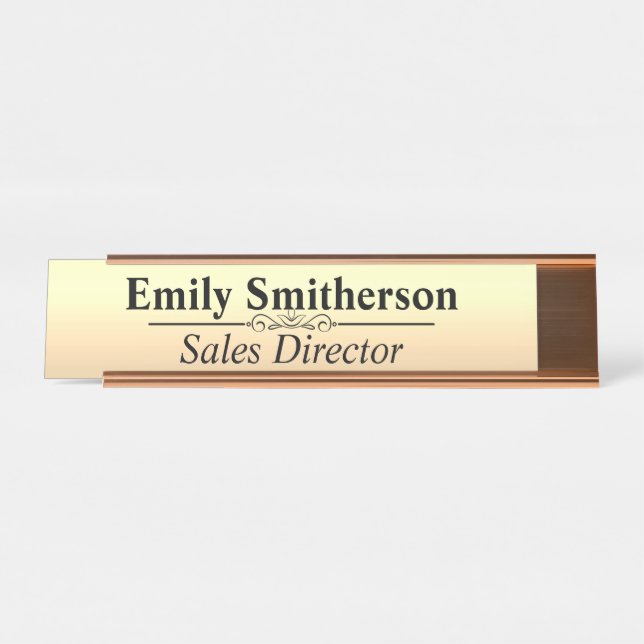 Personalizado Personalizado 2 x 8 placa de nombre  (Anverso)