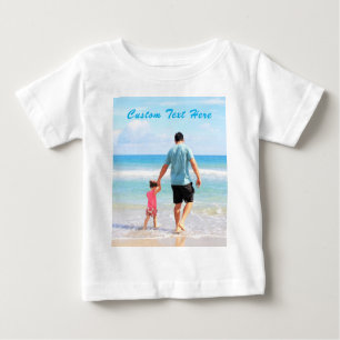 Personalizado personalizado foto bebé camiseta con