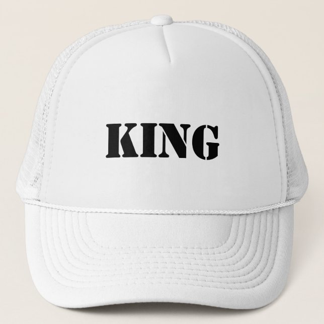 Personalizado personalizado King Textos Sombreros  (Anverso)