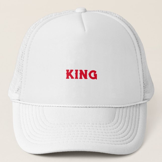 Personalizado personalizado King Textos Sombreros  (Anverso)