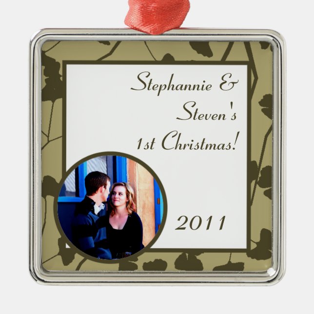 Personalizado personalizado ornamento blanco de ho (Frente)