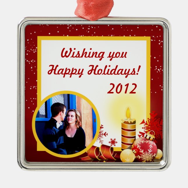 Personalizado personalizado Ornamento navideño Can (Frente)