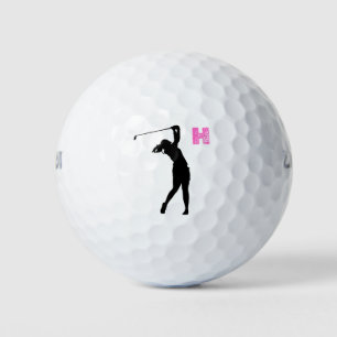 Personalizado personalizado rosa Monograma Bolas d