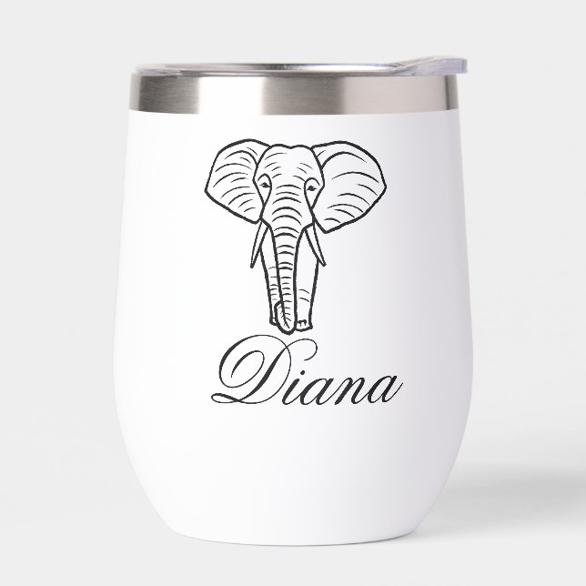 Personalizado Personalizado Su Nombre Elefante (Izquierdo)