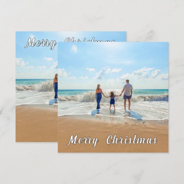 Personalizado personalizado tarjeta de Navidades f (Anverso / Reverso)