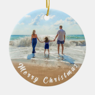 Personalizado personalizado Tu foto Ornamento de N