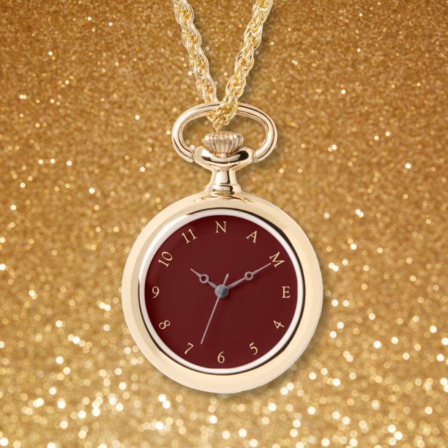 Personalizado Personalizar Nombre Mujeres Reloj de (Custom Personalize Name Womens Gold Necklace Watch)