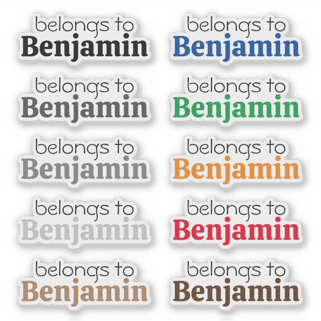 Personalizado "Pertenece A" Pegatinas De Etiquetas (Anverso)