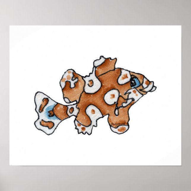 Personalizado Pescado Sweetlips Poster de arte de  (Frente)