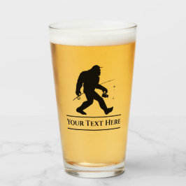 Personalizado Pescador Sasquatch Funny Beer Glass