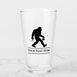 Personalizado Pescador Sasquatch Funny Beer Glass 