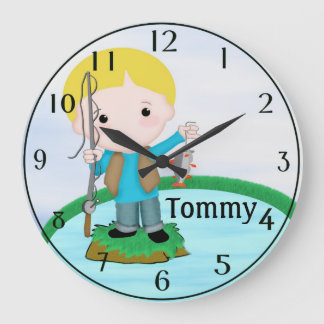 Personalizado pescando el reloj de pared