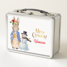 Personalizado Peter el Conejo con Santa Hat