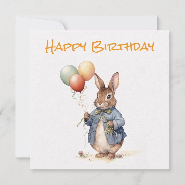 Personalizado Peter el conejo Feliz cumpleaños (Anverso)