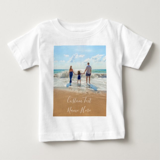 Personalizado Photo Baby Camiseta tus fotos y text (Anverso)