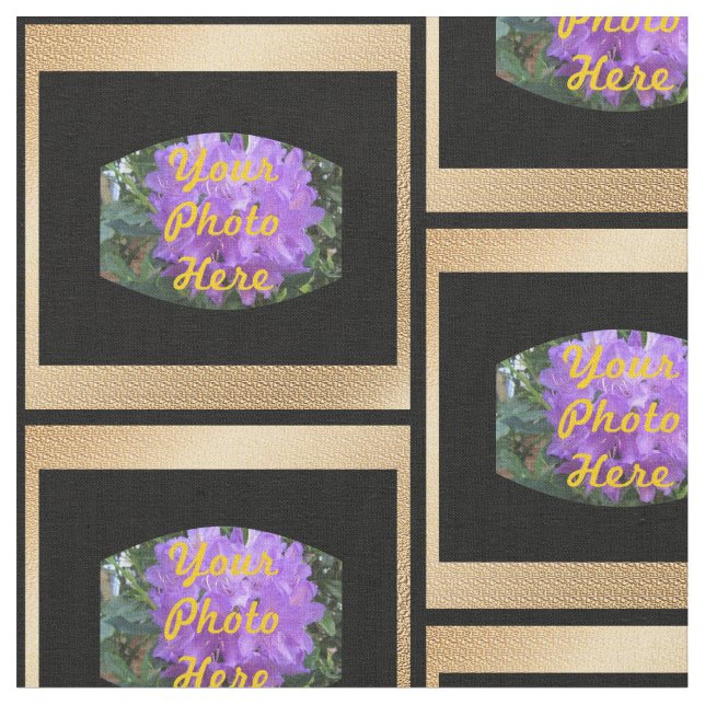 Personalizado Photo Gold, tela de cuadrados negros (De cerca)