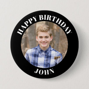 Personalizado Photo Sports pin / botón con nombre 