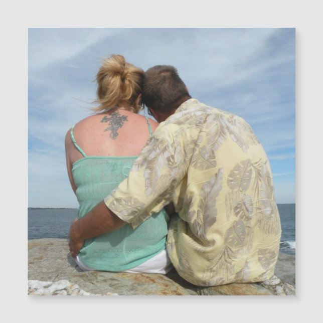 Personalizado Photo Square Magnet (Anverso)
