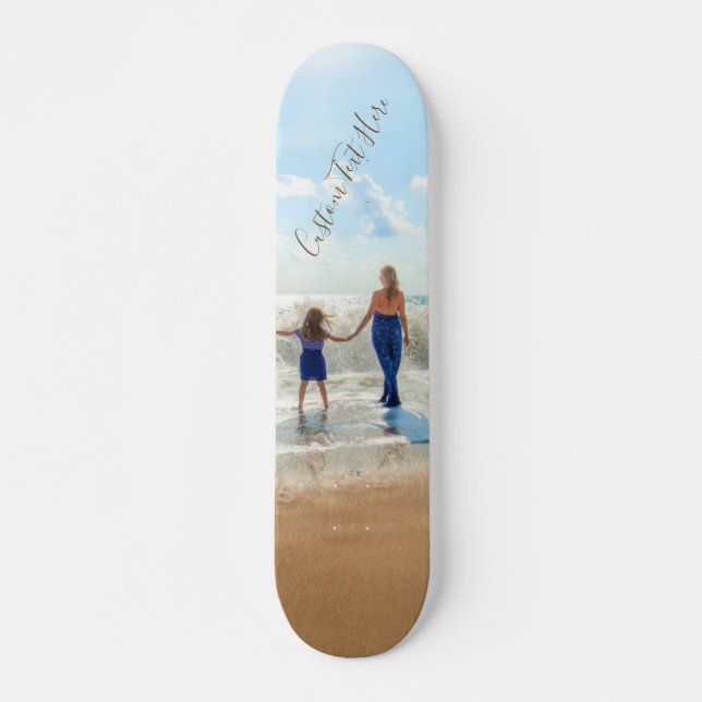 Personalizado Photo Text Skateboard Tu diseño - Ve (Anverso )