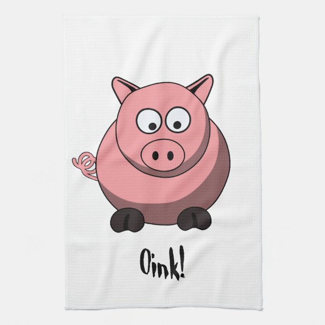 Personalizado Pig American MoJo Kitchen Toallas (Vertical)