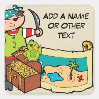Personalizado Pirata enterró a Pegatinas de Pirata
