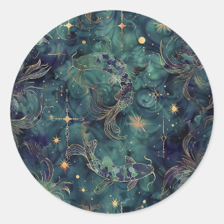 Personalizado Pisces Astrología Pegatina Sello