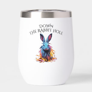 Personalizado por el conejo azul del agujero de co