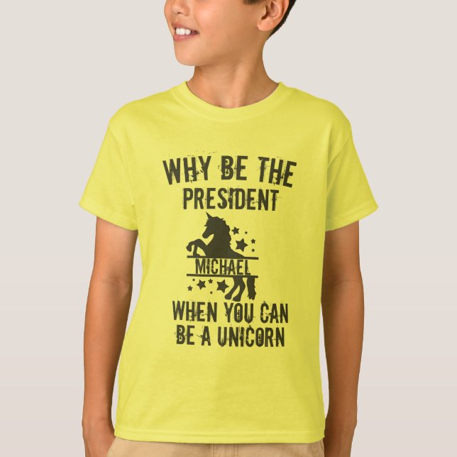 Personalizado Por qué la camiseta del presidente e (Anverso)