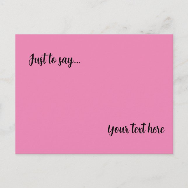personalizado Postcard sólo para decir tarjeta de  (Anverso)